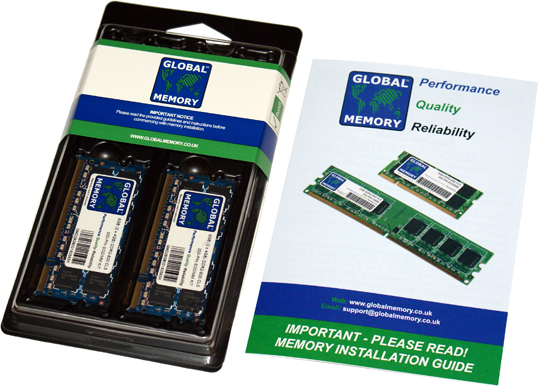 2GB (2 x 1GB) DDR2 800MHz PC2-6400 200-PIN SODIMM MEMORY RAM KIT FOR ADVENT LAPTOPS/NOTEBOOKS